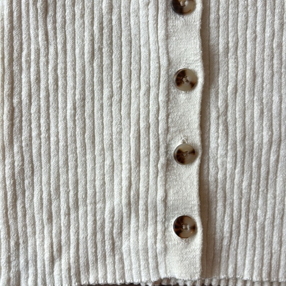 Madewell Barbrook Button Up Short Sleeve Sweater - Picture 3 of 3